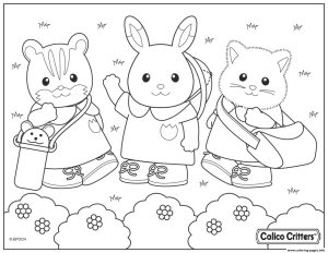 Calico Critters In The Park Coloring Pages Printable