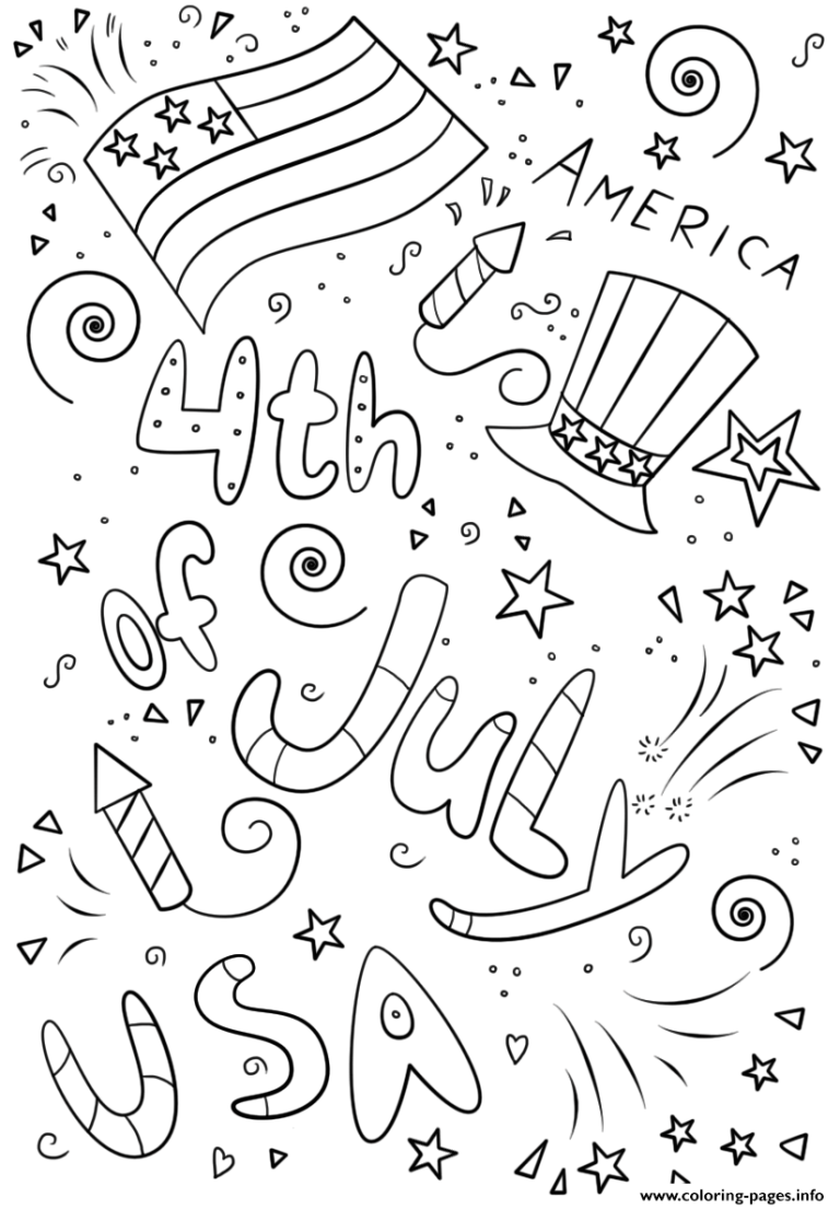 Forth Of July Coloring Pages