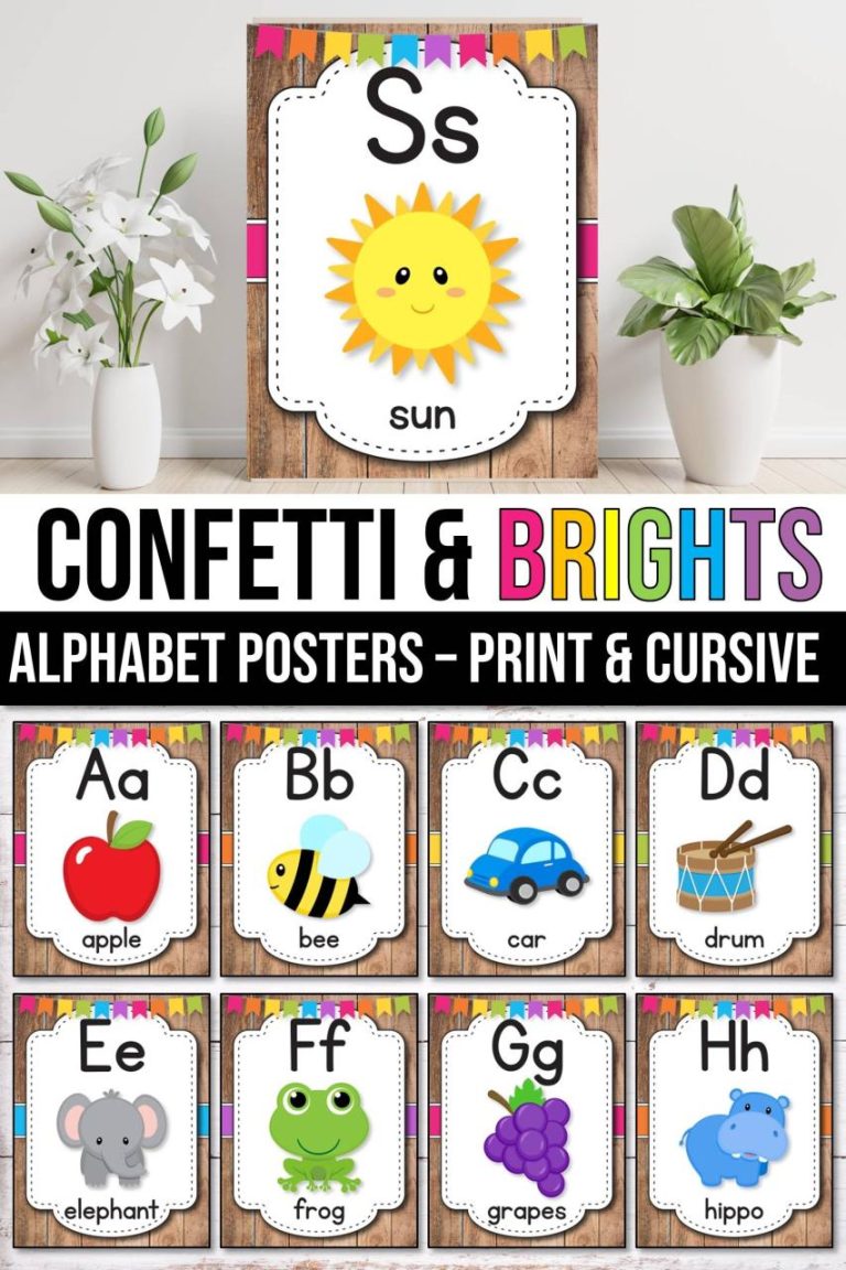 Alphabet Kindergarten Classroom Decoration Printables