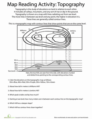 Earth Science Topographic Map Worksheet Answers