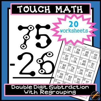 Touch Math Subtraction With Regrouping Worksheets