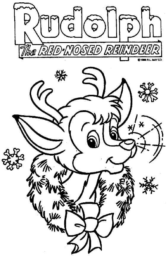 Christmas Coloring Pages Rudolph