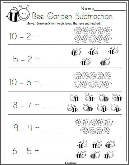 Kindergarten Printable Addition And Subtraction Worksheets