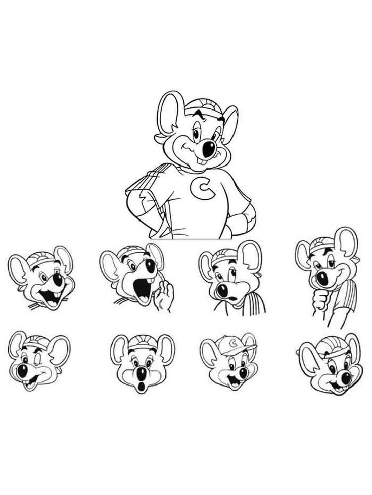 Chuck E Cheese Color Pages