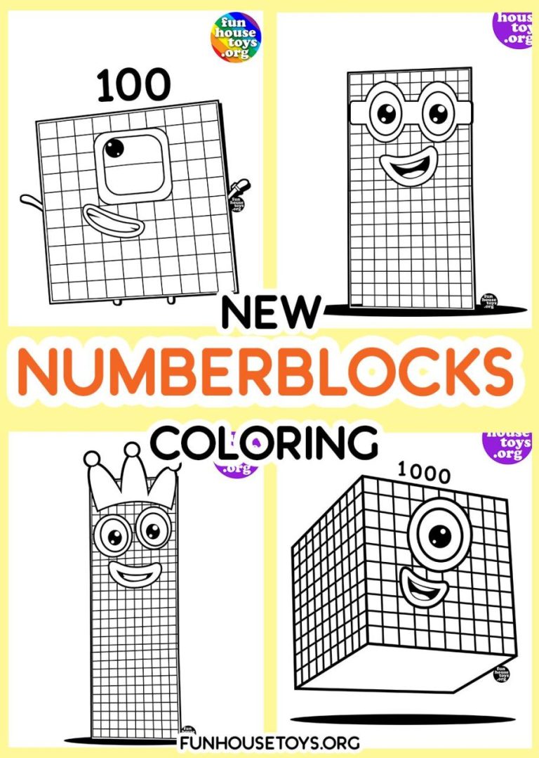 Number Blocks Coloring Pages