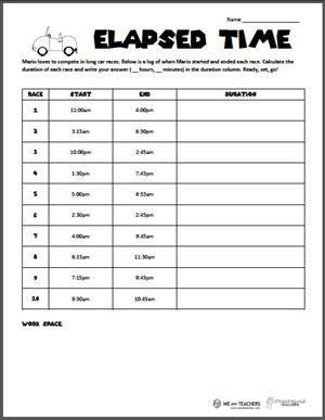 Printable 4th Grade Time Worksheets Grade 4