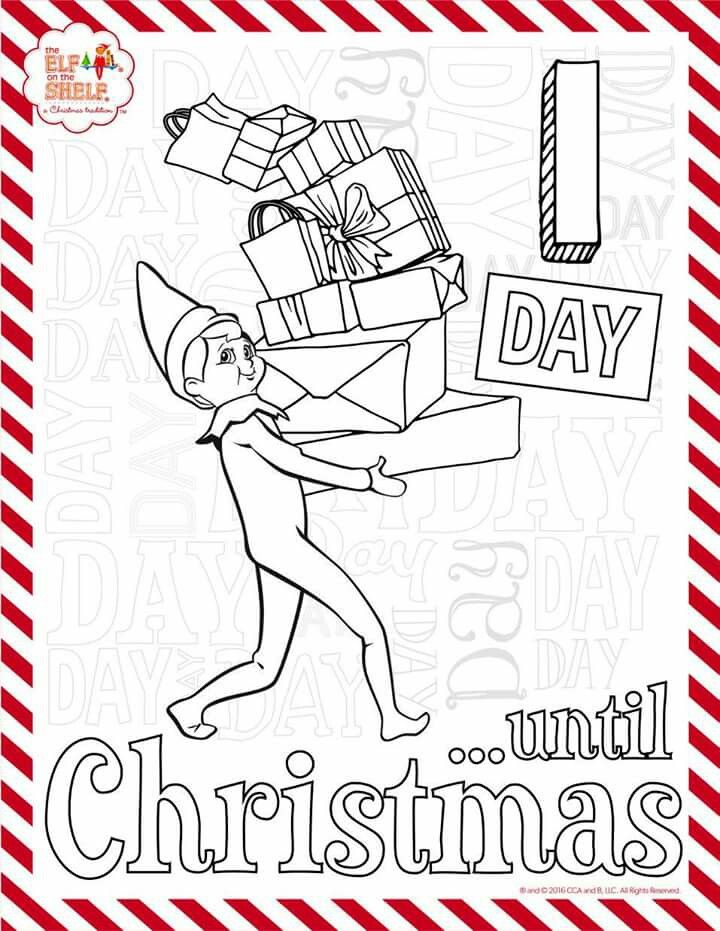Christmas Coloring Pages Elf On The Shelf