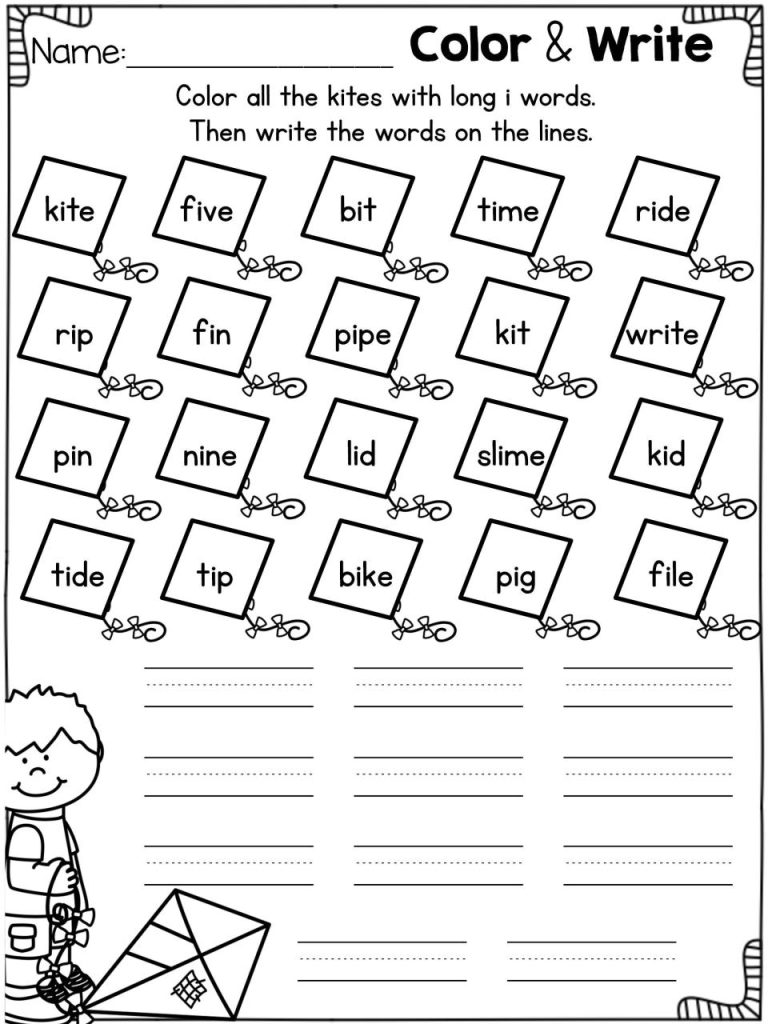 First Grade Long Vowel Worksheets Free