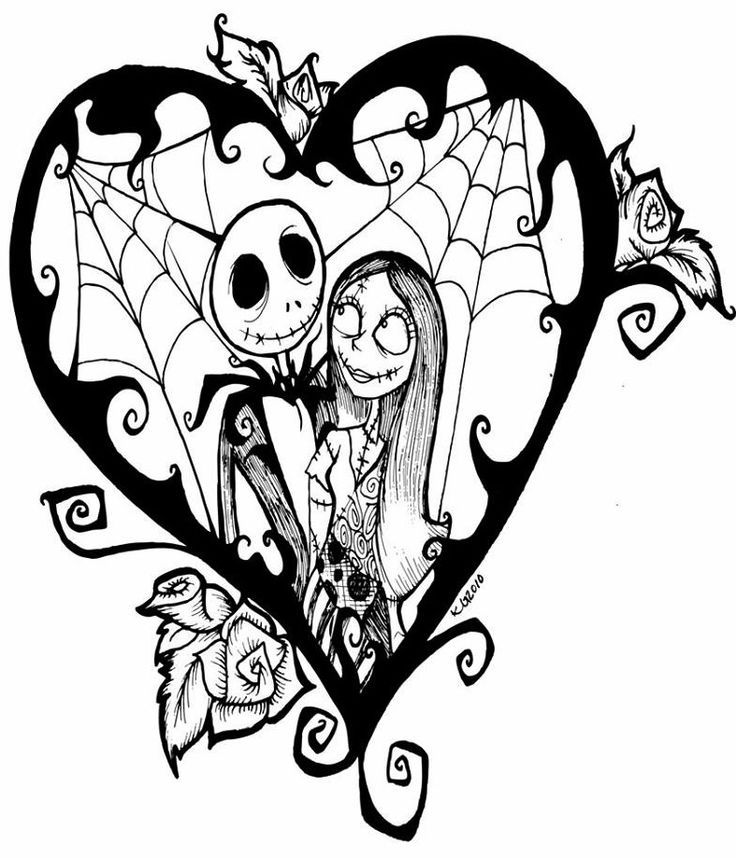 Easy Nightmare Before Christmas Coloring Pages
