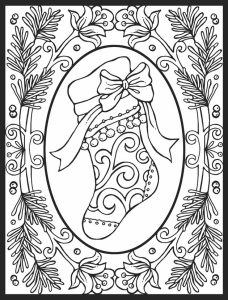 A Crowe's Gathering Christmas Stocking Free Coloring Page