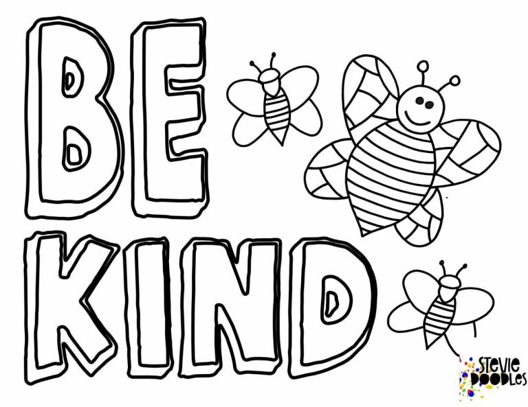 Coloring Pages About Kindness