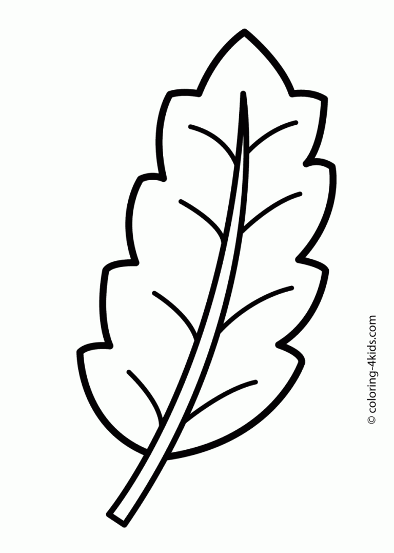 Coloring Page Leaf