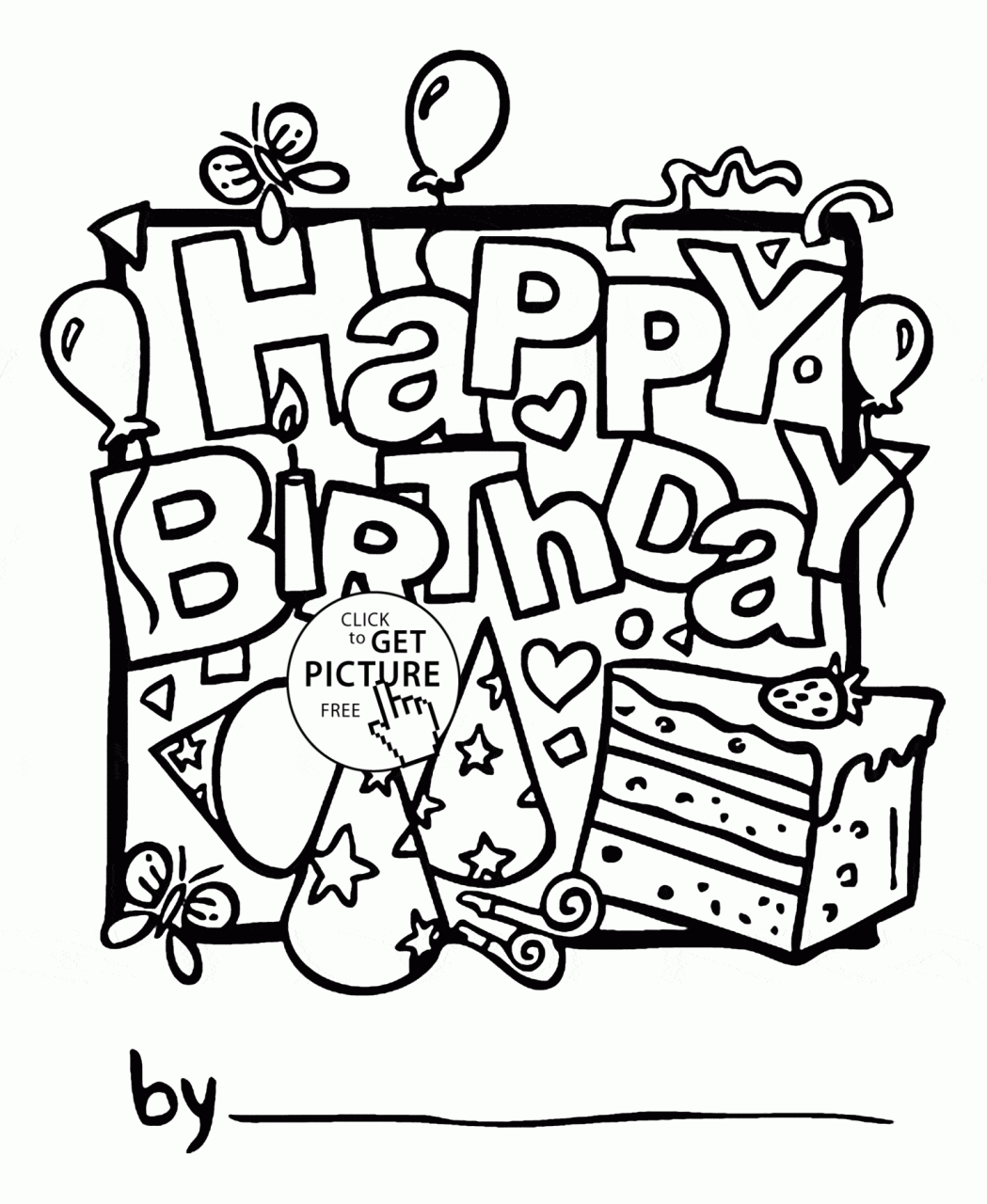 Coloring Page Birthday