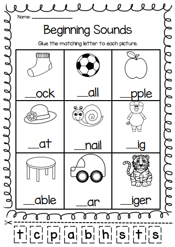 A Sound Worksheets For Kindergarten