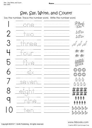 Writing Number Words Worksheet 1-20