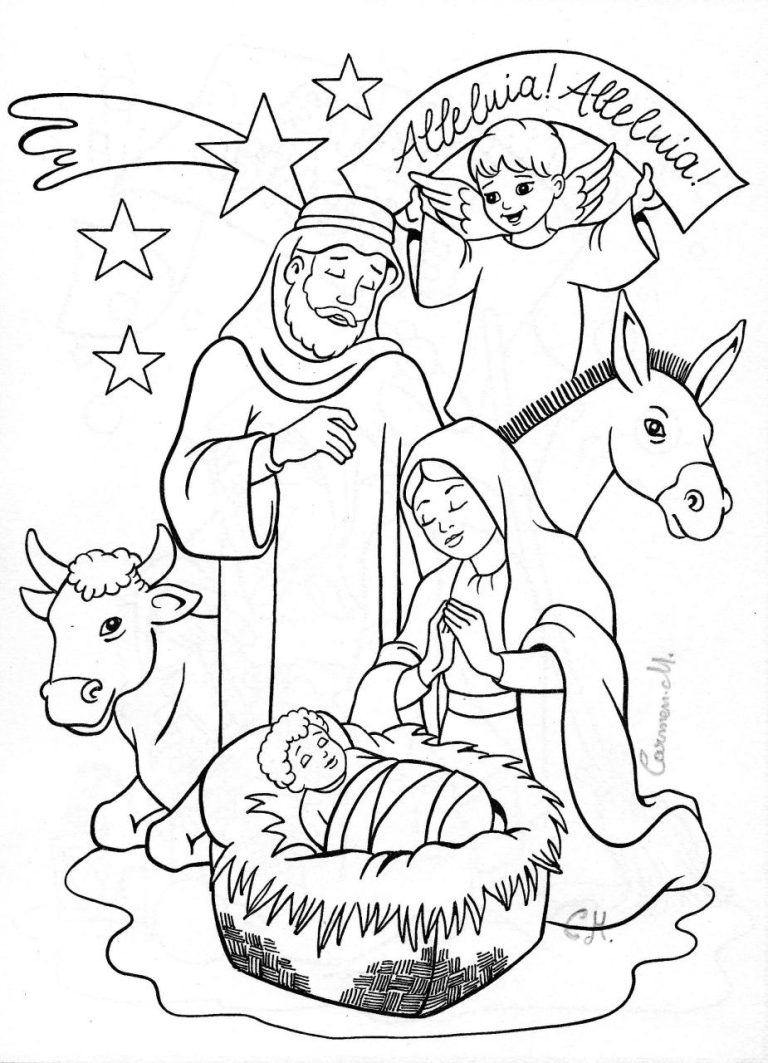 Christmas Coloring Page Nativity