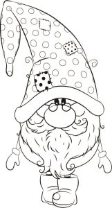 125504 Andre winter Gnome Christmas coloring pages, Christmas