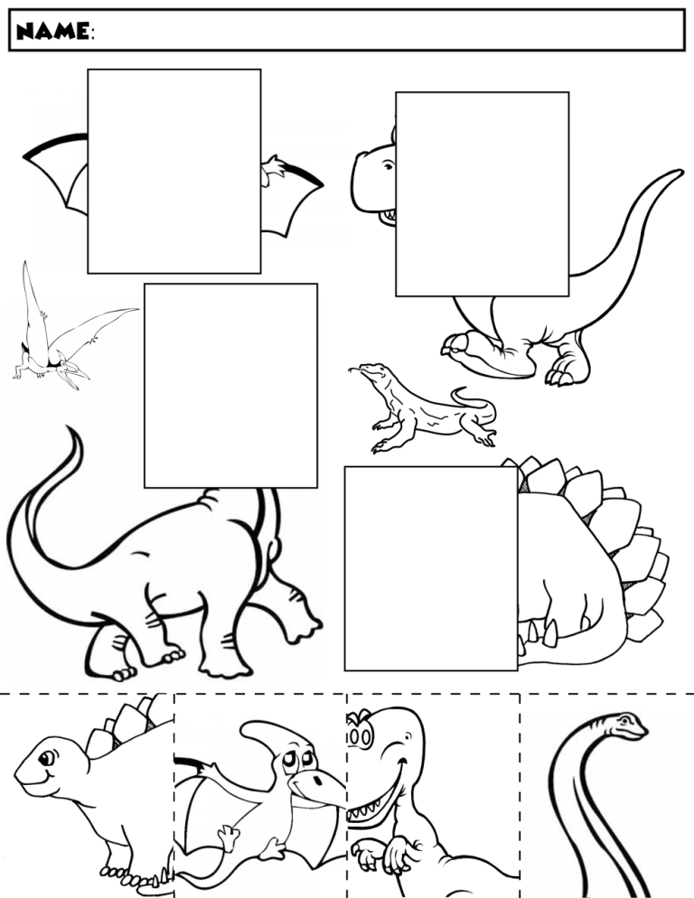 Dinosaur Themed Worksheets For Preschool