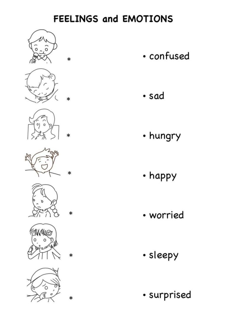 Free Printable Feelings And Emotions Worksheets Pdf