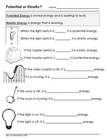 4th Grade Energy And Motion Worksheets