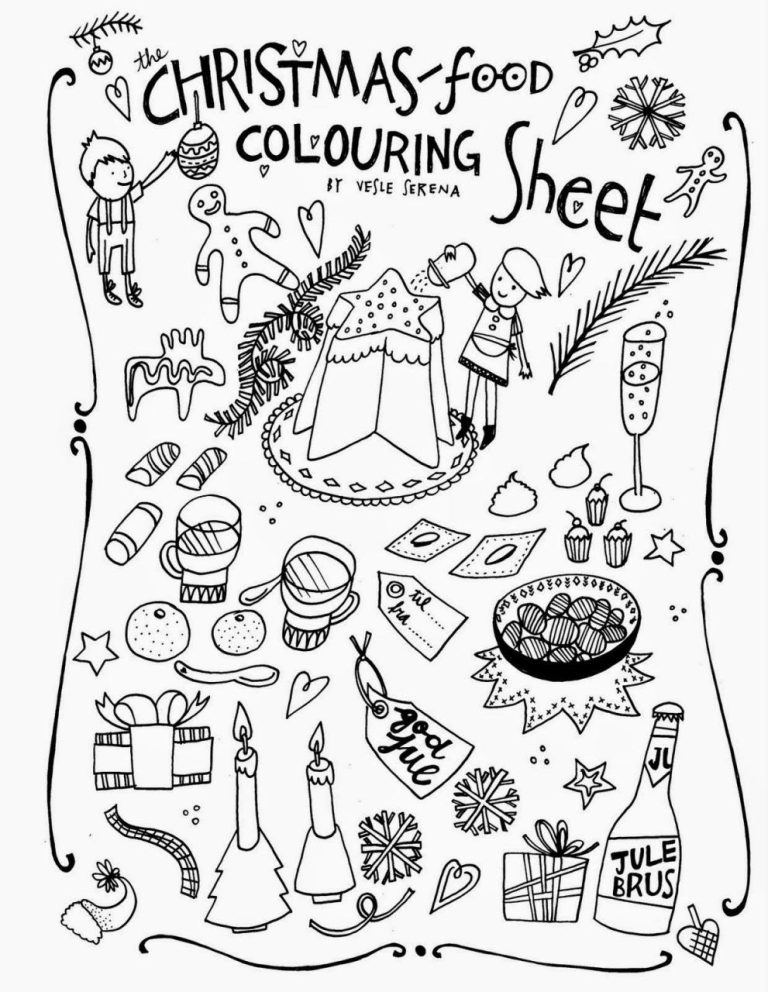 Christmas Food Coloring Pages