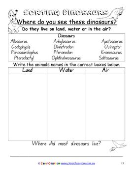 Preschool Dinosaur Worksheets Pdf