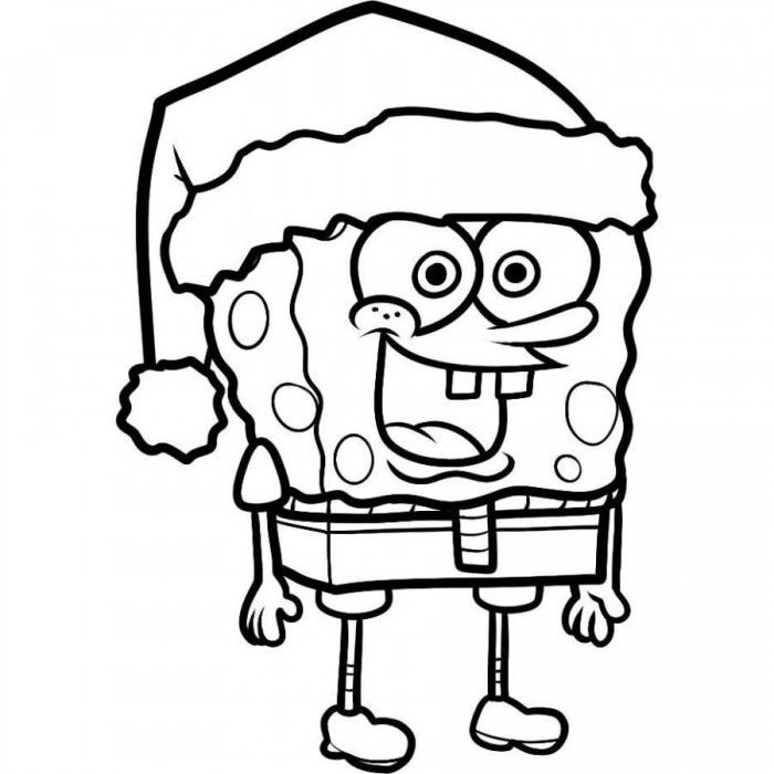 Spongebob Christmas Coloring Pages Free Printable