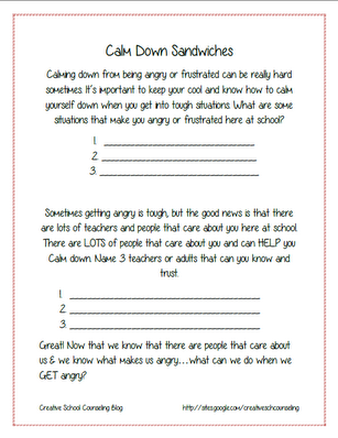 Free Printable Counseling Anger Management Worksheets