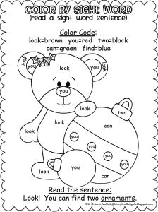 Sight Word Coloring Pages Christmas Dennis Henninger's Coloring Pages