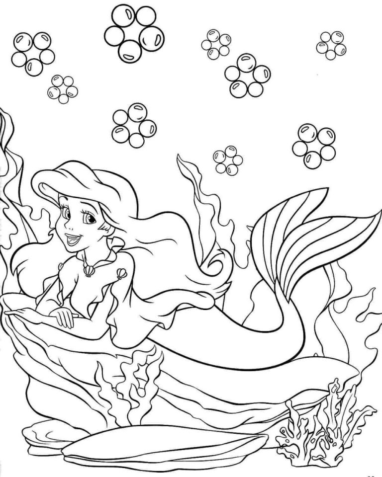 Christmas Mermaid Coloring Pages