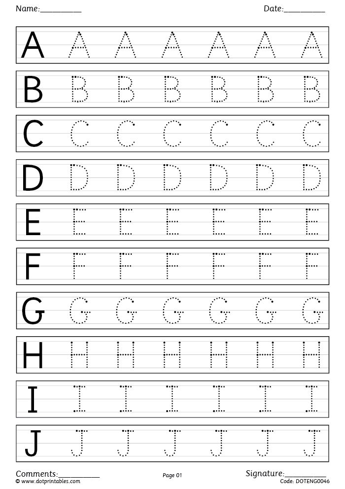 Kindergarten Alphabet Writing Practice Sheets Pdf