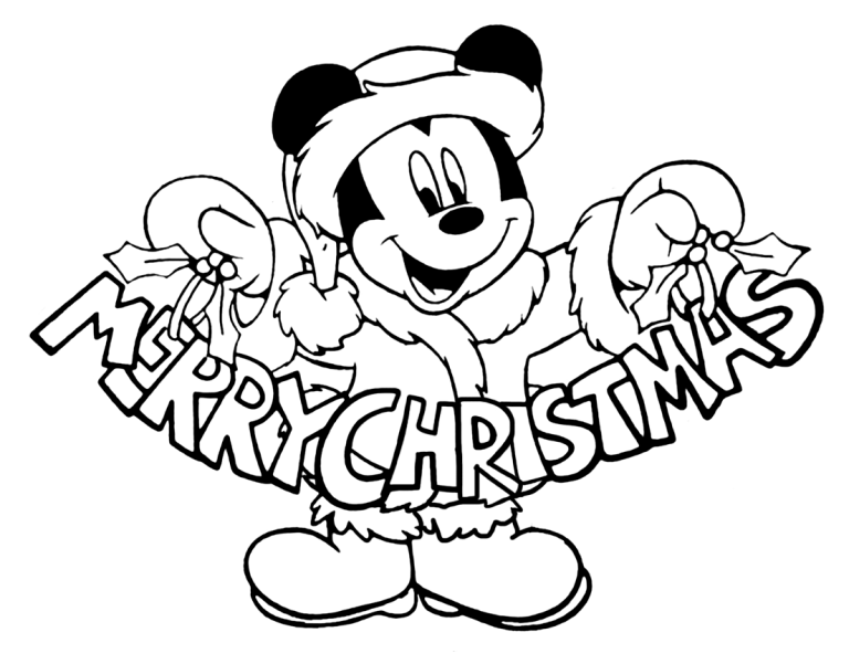 Mickey Christmas Coloring Pages