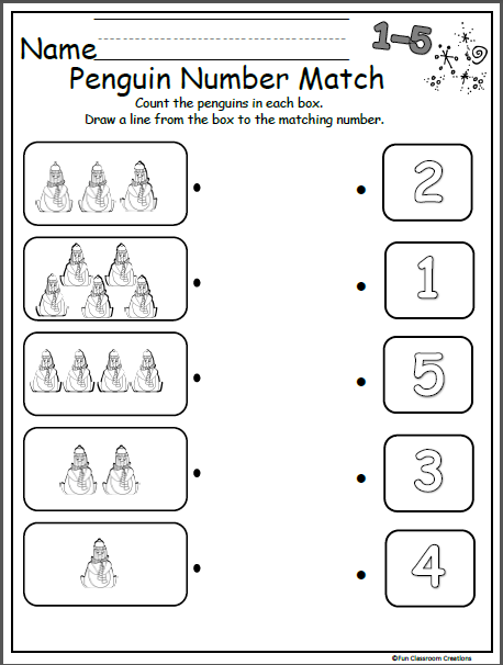 Printable Matching Worksheets Preschool
