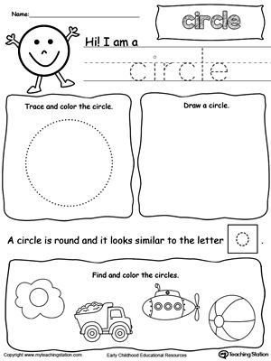 Shape Circle Worksheets Preschool