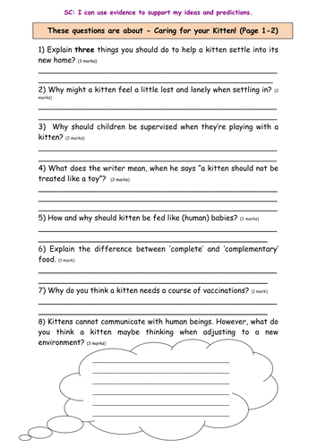 Reading Comprehension Worksheets Ks2 Year 6