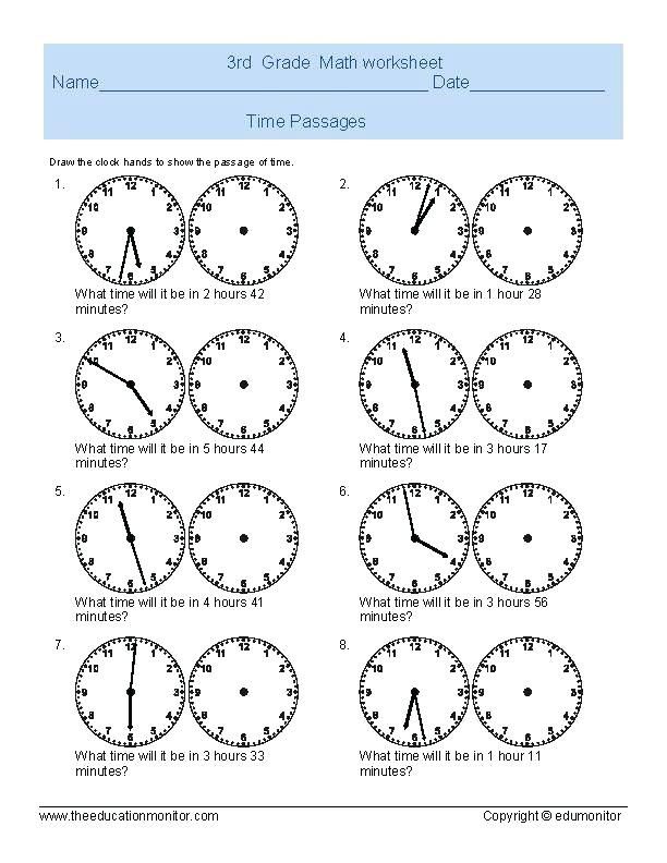 Telling Time To The Nearest Minute Worksheets 3rd Grade
