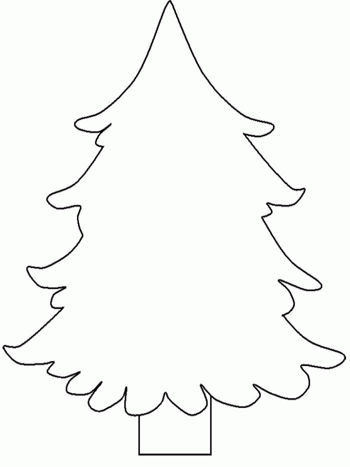 Plain Christmas Tree Coloring Page