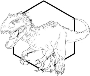 indominus rex dino coloring printable sheet Dinosaur coloring pages