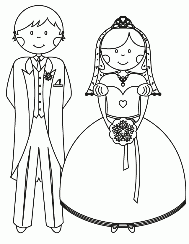 Printable Wedding Coloring Pages Kids Coloring Home