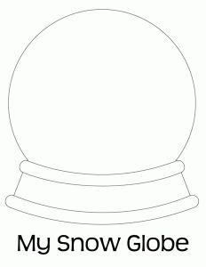 Snow Globe Coloring Page Coloring Home