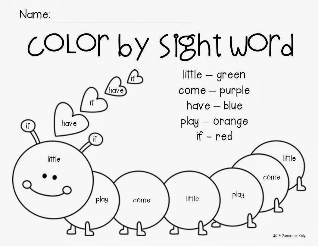 Coloring Action Words Worksheet For Kindergarten