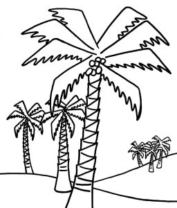 Palm Tree Coloring Pages For Kids Coloring Home