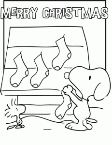 Snoopy Christmas Coloring Pages Free Coloring Home