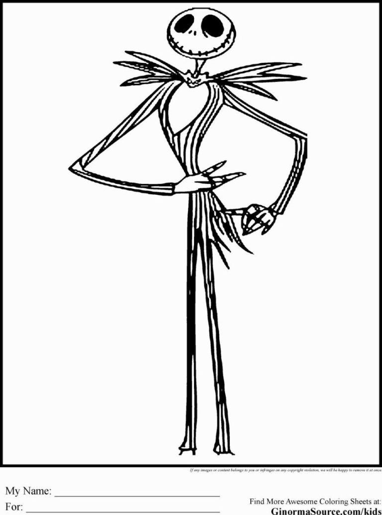 Jack Skellington Christmas Coloring Pages