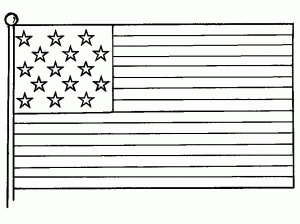 Free Coloring American Flags to Print