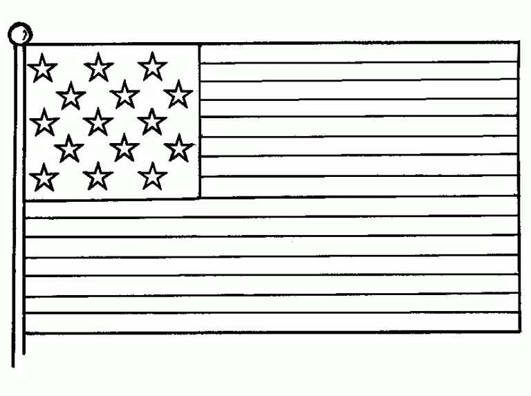 Usa Flag Coloring Page