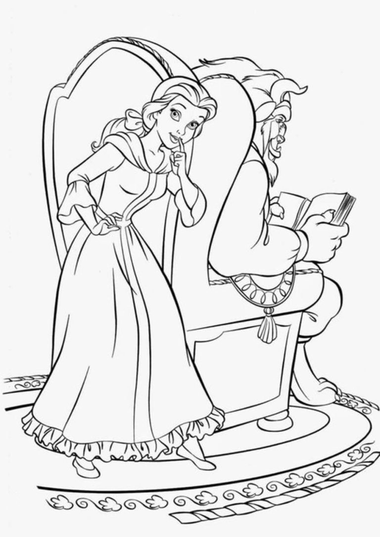 Beauty And The Beast Coloring Page