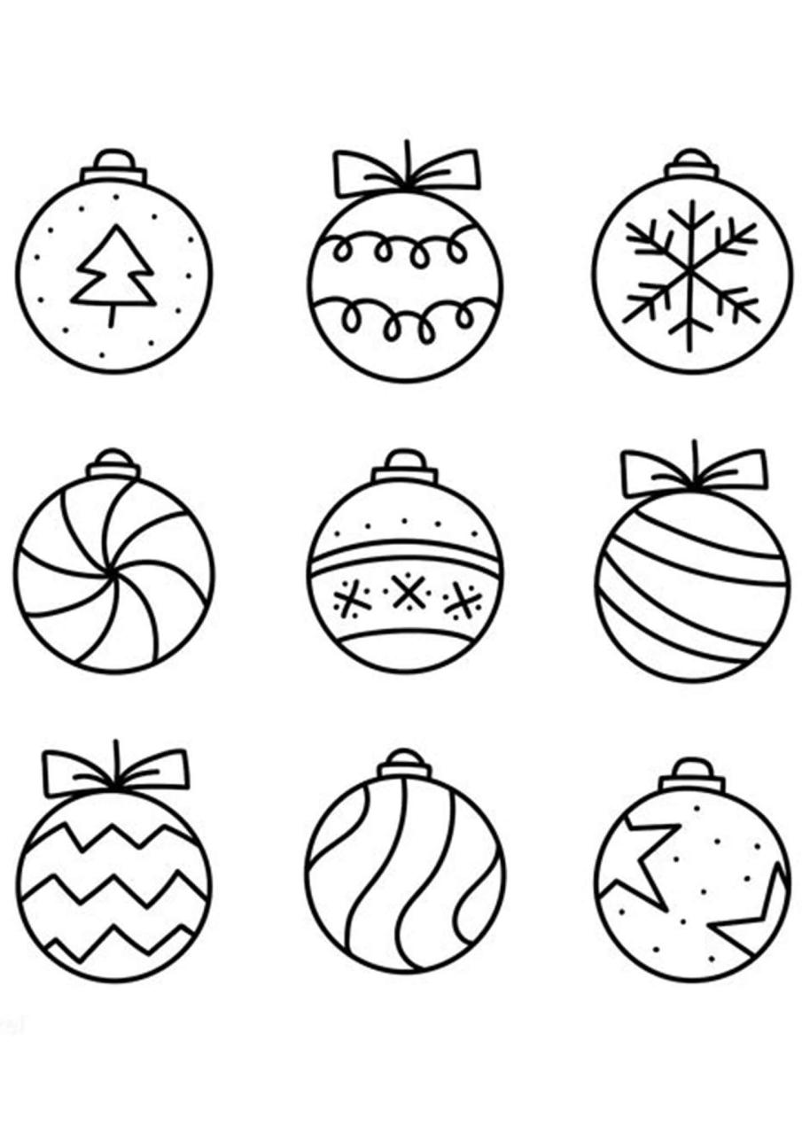 Coloring Page Christmas Ornament