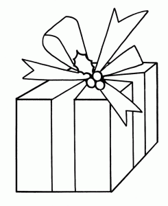 Learning Years Christmas Coloring Pages Big Present with a Bow