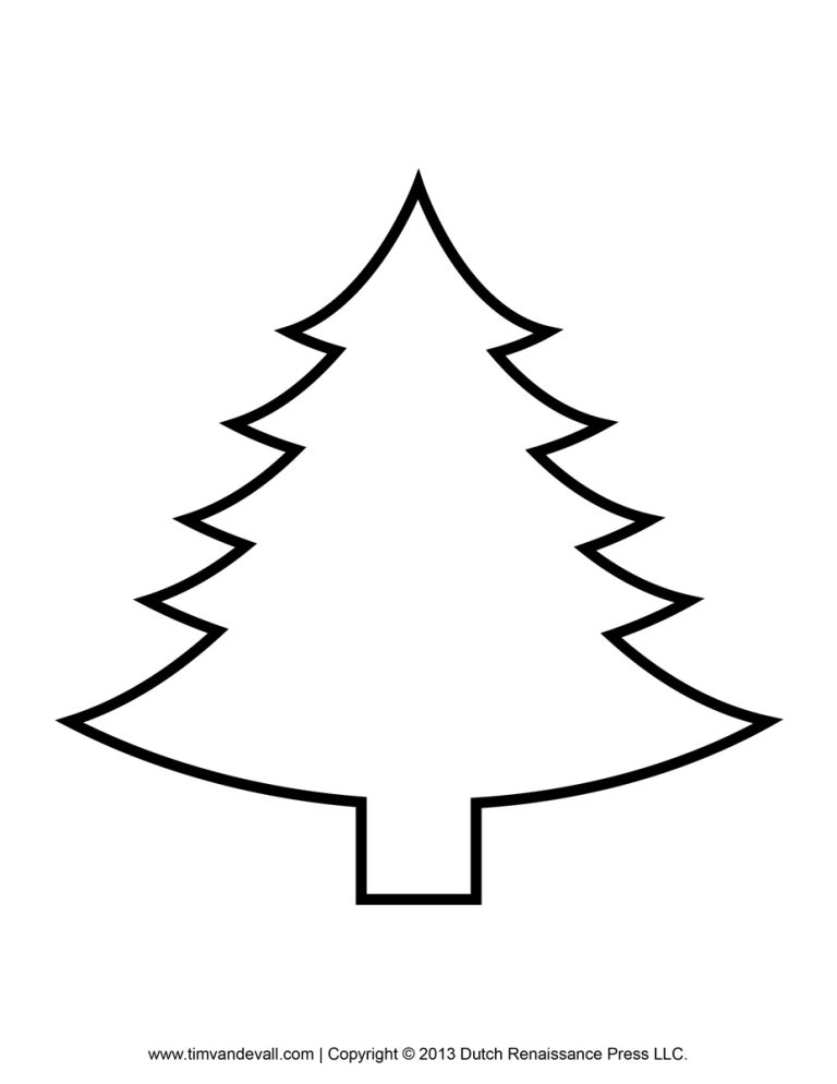 Small Christmas Tree Coloring Pages